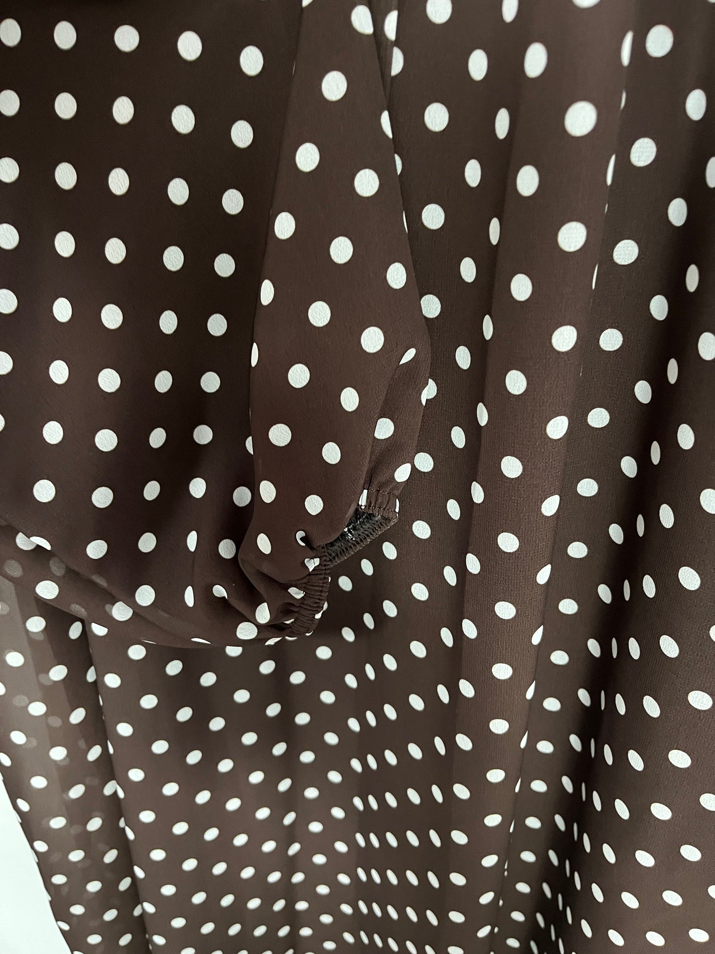 Robe longue fluide à pois