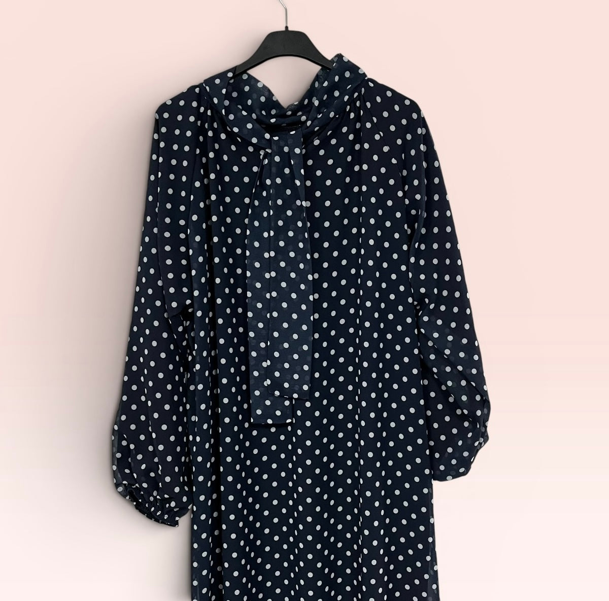 Robe longue fluide à pois