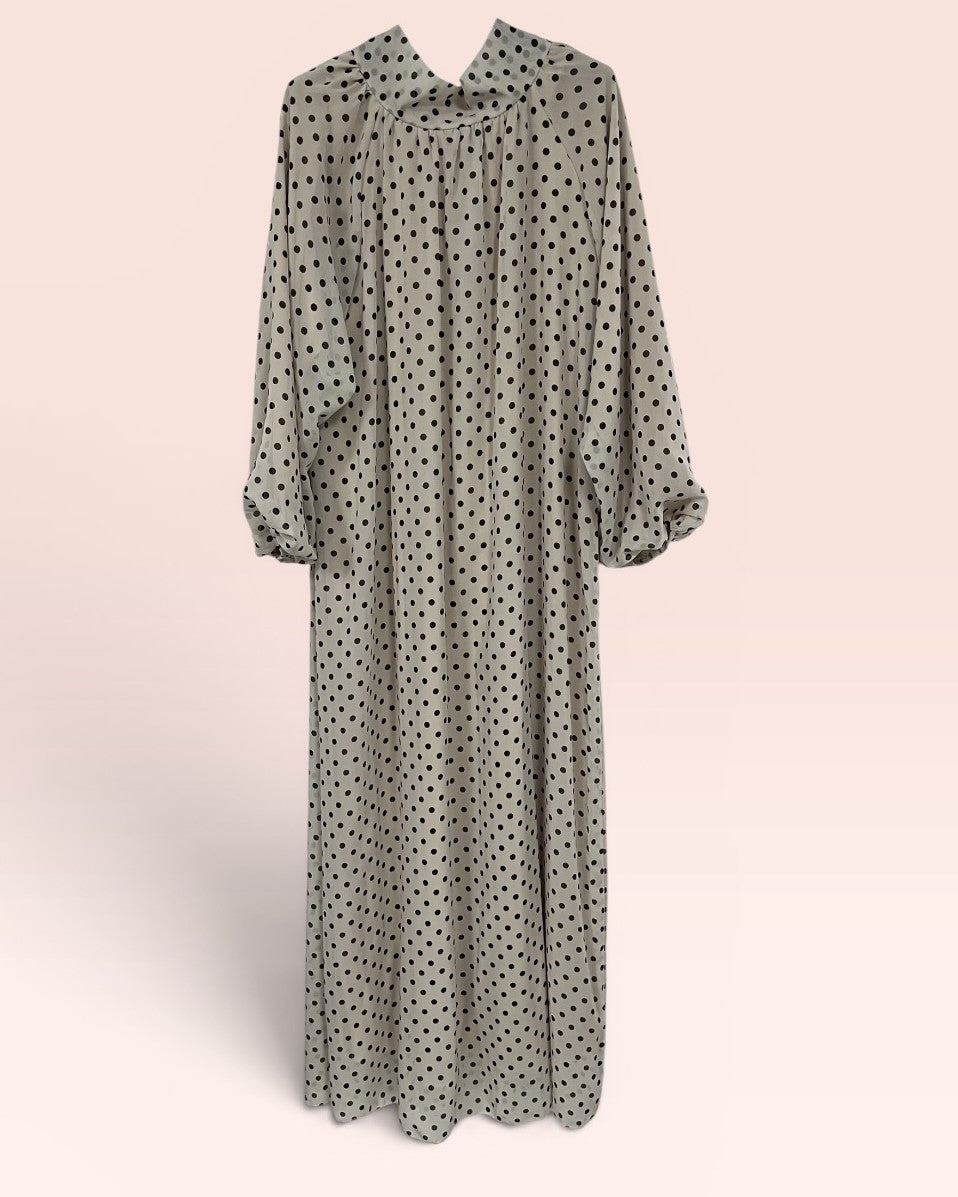 Robe longue fluide à pois