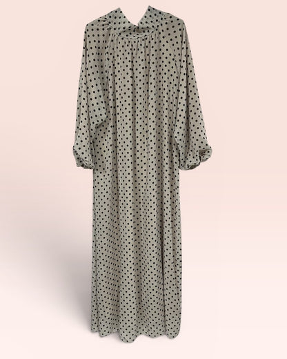 Robe longue fluide à pois