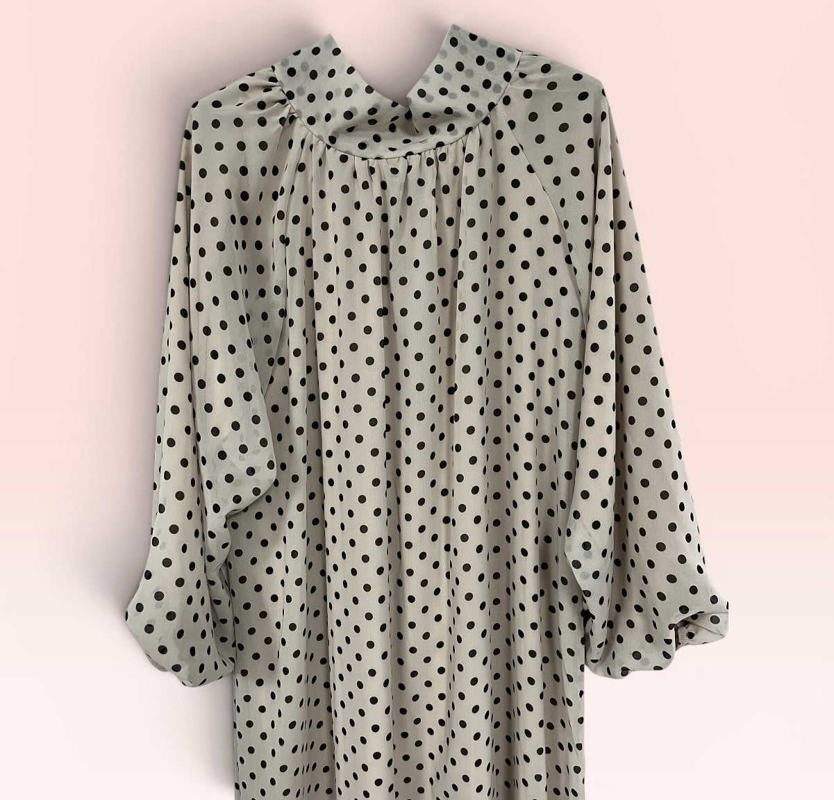 Robe longue fluide à pois