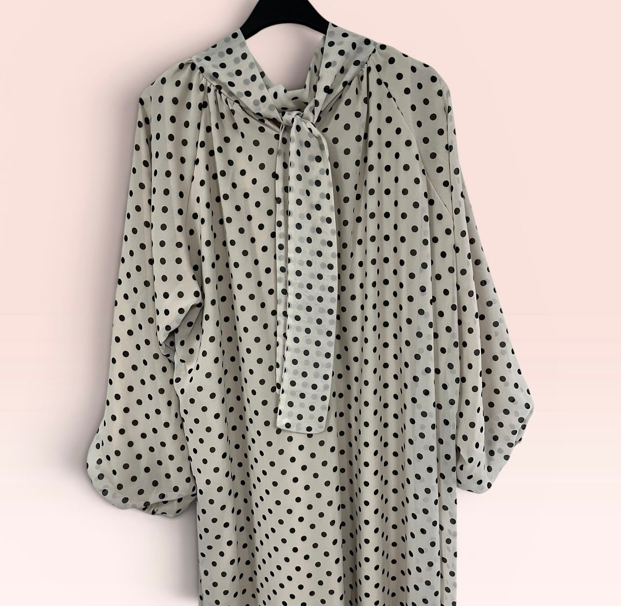 Robe longue fluide à pois