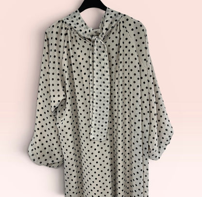 Robe longue fluide à pois