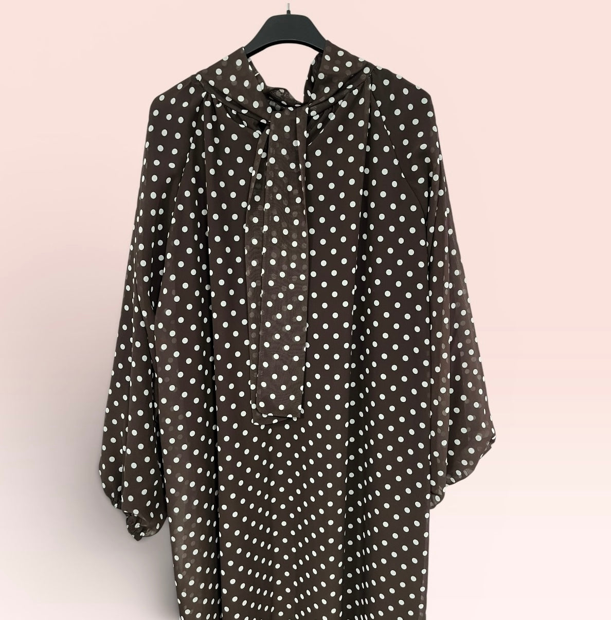 Robe longue fluide à pois