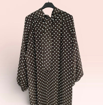 Robe longue fluide à pois