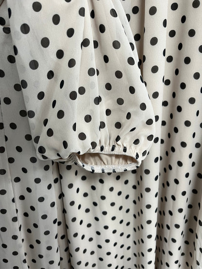 Robe longue fluide à pois