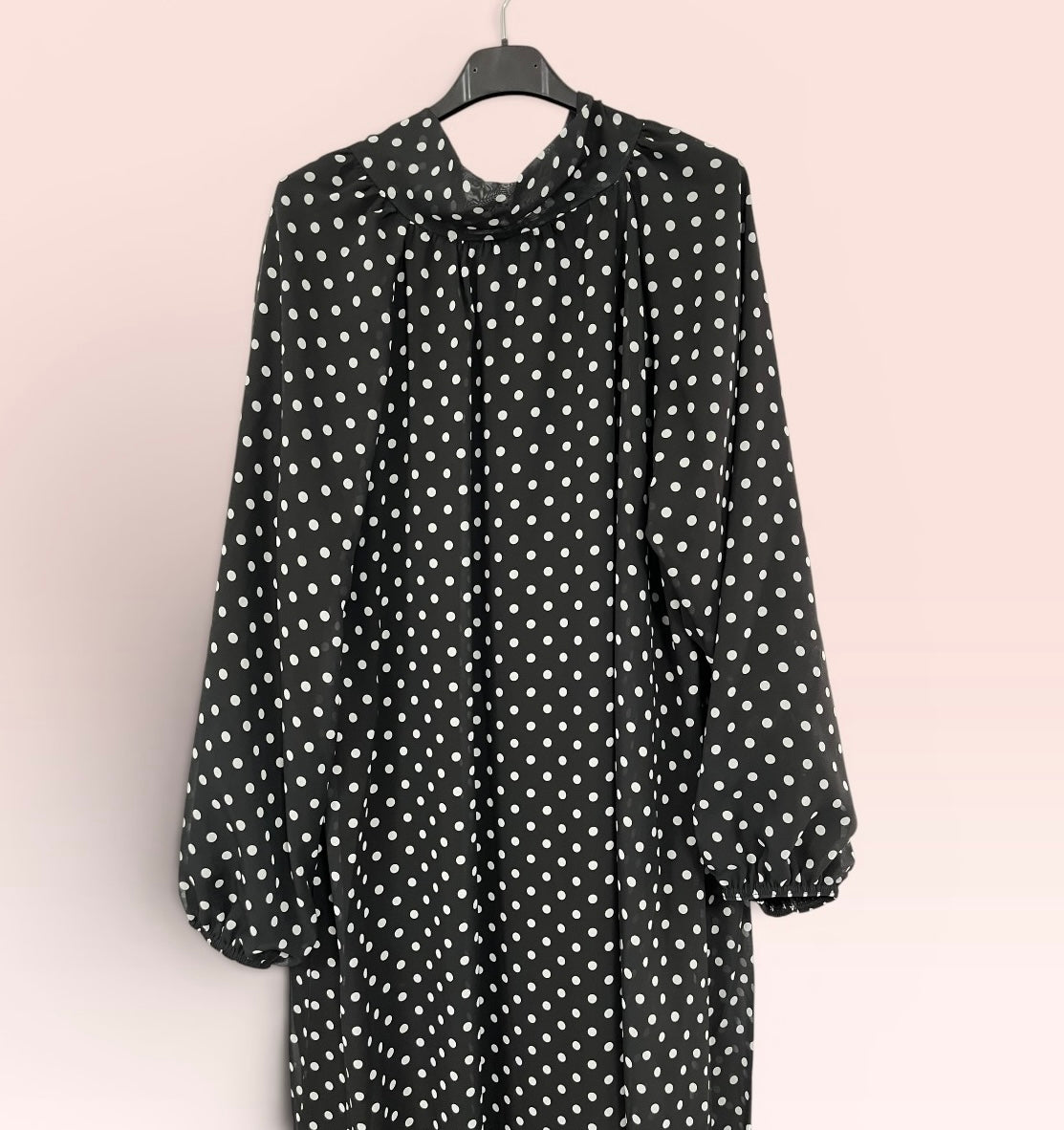 Robe longue fluide à pois