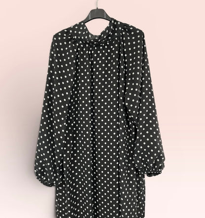Robe longue fluide à pois
