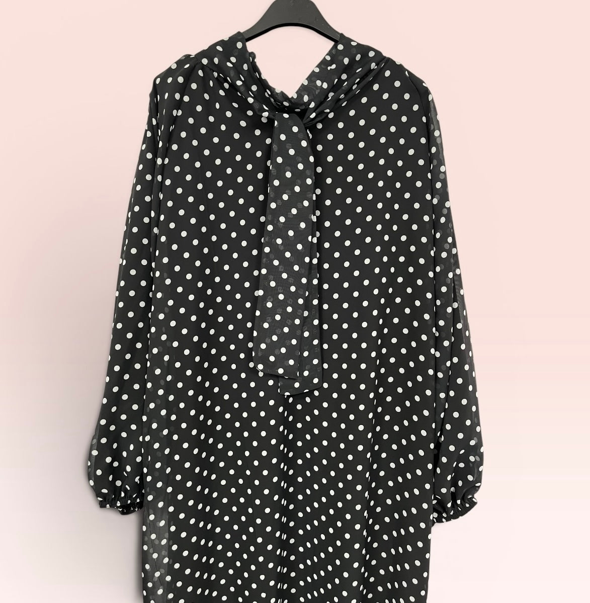 Robe longue fluide à pois