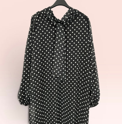 Robe longue fluide à pois