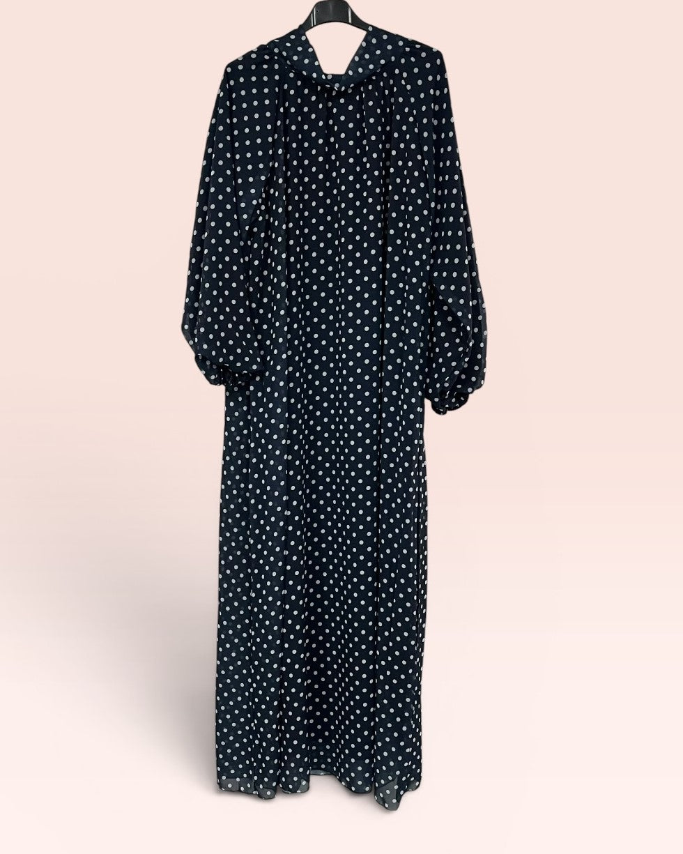 Robe longue fluide à pois