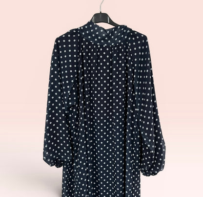 Robe longue fluide à pois