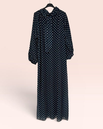 Robe longue fluide à pois