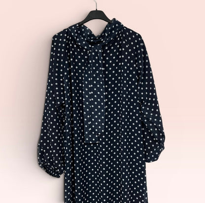 Robe longue fluide à pois