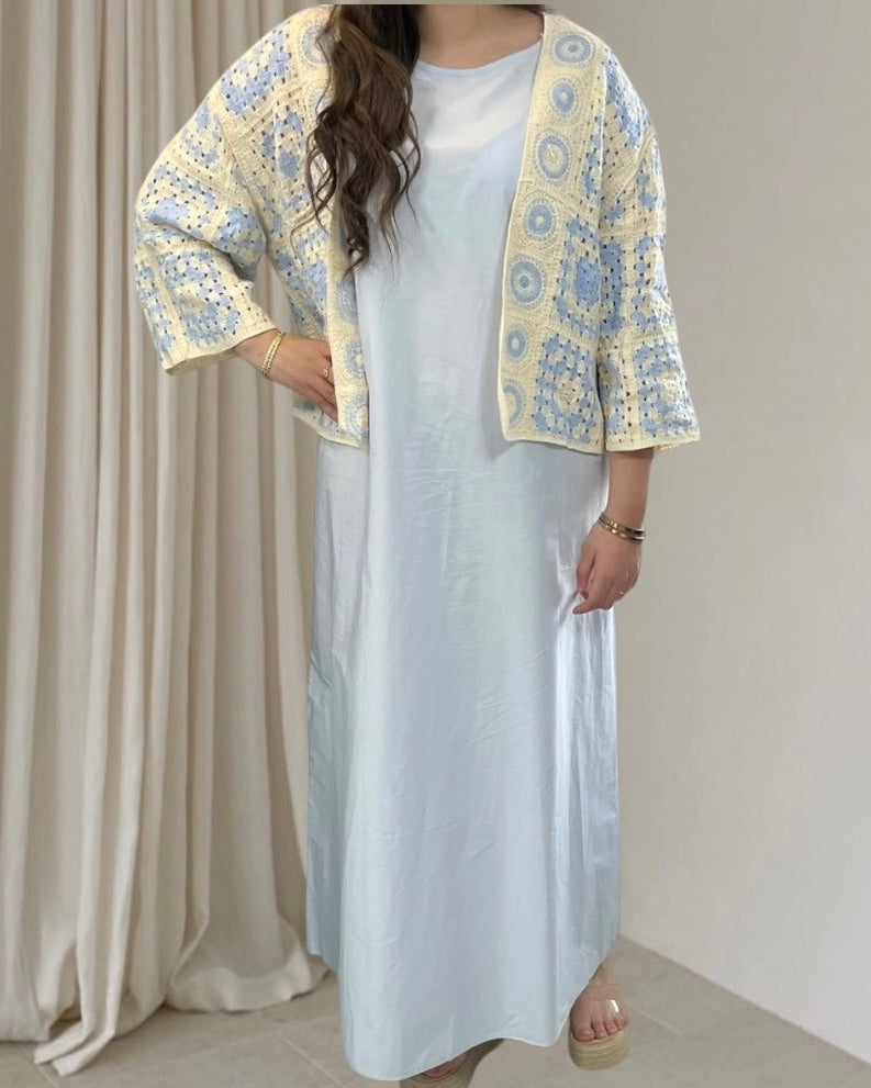 Ensemble Robe avec cardigan crochet