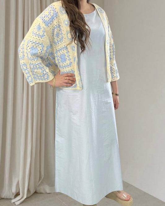 Ensemble Robe avec cardigan crochet