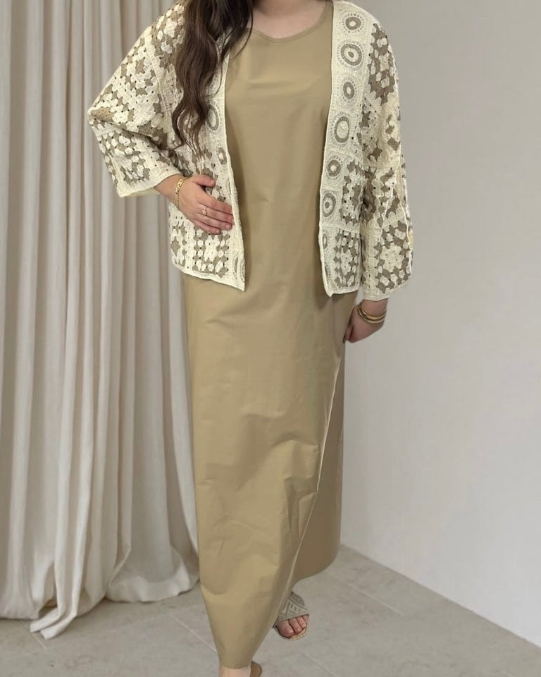 Ensemble Robe avec cardigan crochet