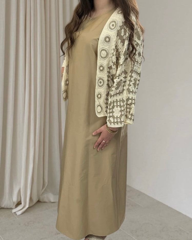Ensemble Robe avec cardigan crochet
