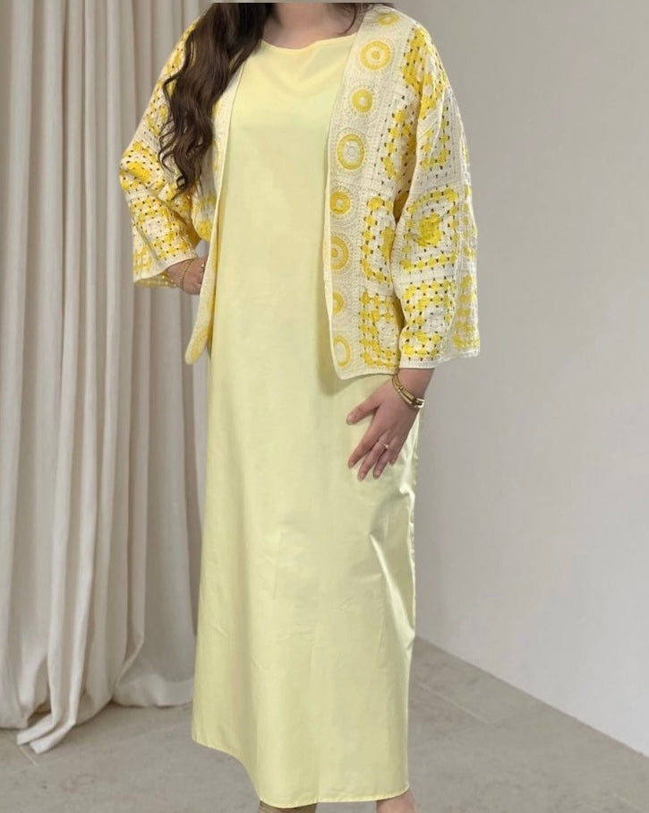 Ensemble Robe avec cardigan crochet