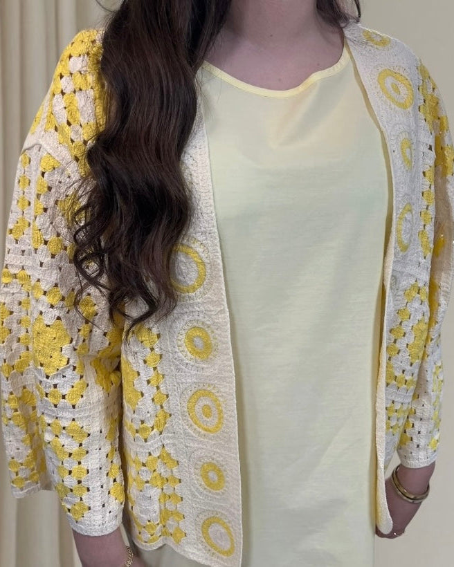 Ensemble Robe avec cardigan crochet