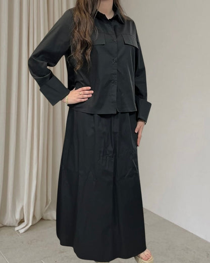 Ensemble Jupe longue et chemise courte