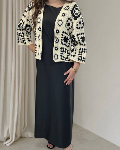 Ensemble Robe et Cardigan Crochet