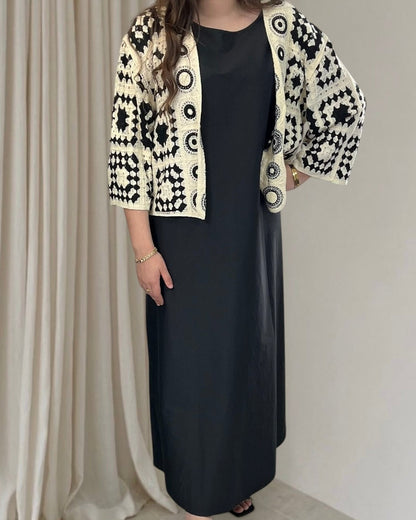 Ensemble Robe et Cardigan Crochet